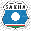 Sakha Flag Novelty Highway Shield Sticker Decal