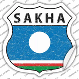 Sakha Flag Novelty Highway Shield Sticker Decal