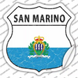 San Marino Flag Novelty Highway Shield Sticker Decal