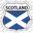 Scotland Flag Novelty Highway Shield Sticker Decal