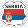 Serbia Flag Novelty Highway Shield Sticker Decal