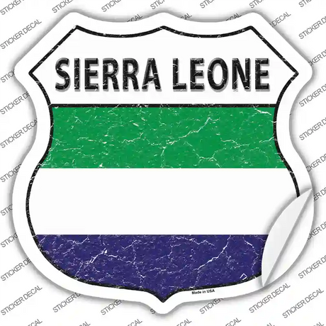 Sierra Leone Islands Flag Novelty Highway Shield Sticker Decal