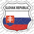 Slovak Republic Flag Novelty Highway Shield Sticker Decal