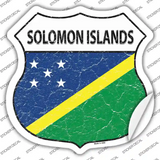 Solomon Islands Flag Novelty Highway Shield Sticker Decal