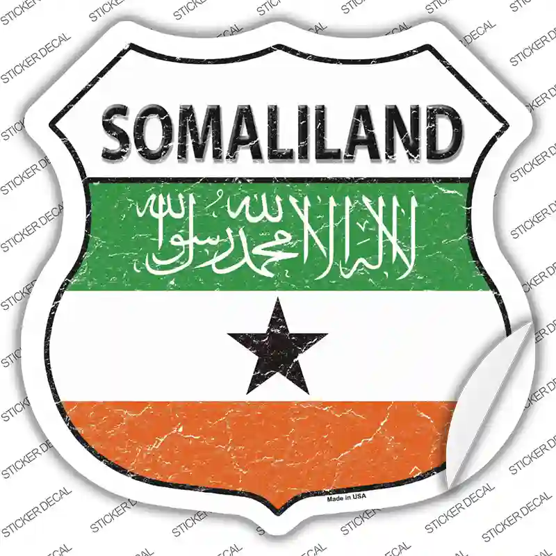 Somaliland Flag Novelty Highway Shield Sticker Decal