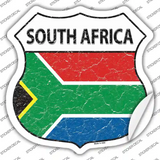 South Africa Flag Novelty Highway Shield Sticker Decal