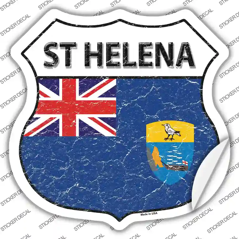 St Helena Flag Novelty Highway Shield Sticker Decal