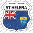 St Helena Flag Novelty Highway Shield Sticker Decal