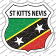 St Kitts Nevis Flag Novelty Highway Shield Sticker Decal