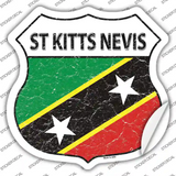 St Kitts Nevis Flag Novelty Highway Shield Sticker Decal