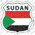 Sudan Flag Novelty Highway Shield Sticker Decal
