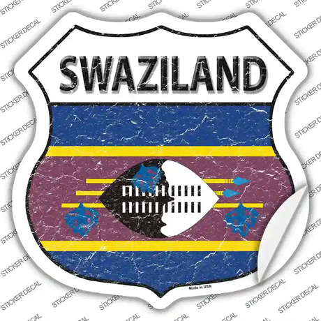 Swaziland Flag Novelty Highway Shield Sticker Decal