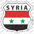 Syria Flag Novelty Highway Shield Sticker Decal