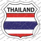 Thailand Flag Novelty Highway Shield Sticker Decal