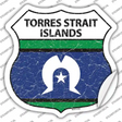 Torres Strait Islands Flag Novelty Highway Shield Sticker Decal