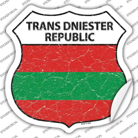 Trans Dniester Republic Flag Novelty Highway Shield Sticker Decal