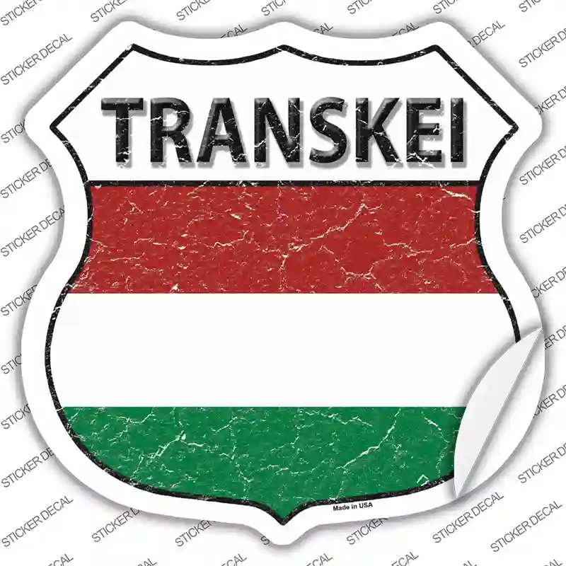 Transkei Flag Novelty Highway Shield Sticker Decal