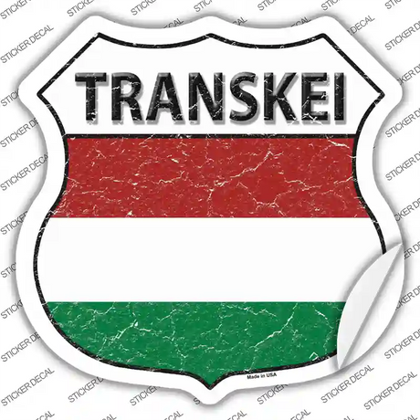 Transkei Flag Novelty Highway Shield Sticker Decal