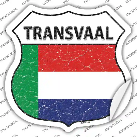 Transvaal Flag Novelty Highway Shield Sticker Decal