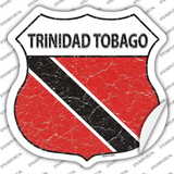 Trinidad Tobago Flag Novelty Highway Shield Sticker Decal