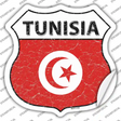Tunisia Flag Novelty Highway Shield Sticker Decal