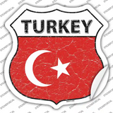 Turkey Chain Flag Novelty Highway Shield Sticker Decal