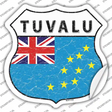 Tuvalu Flag Novelty Highway Shield Sticker Decal