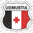 Udmurtia Flag Novelty Highway Shield Sticker Decal