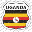 Uganda Flag Novelty Highway Shield Sticker Decal