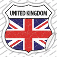 United Kingdom Flag Novelty Highway Shield Sticker Decal