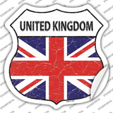 United Kingdom Flag Novelty Highway Shield Sticker Decal