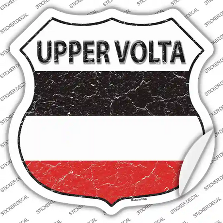 Upper Volta Flag Novelty Highway Shield Sticker Decal