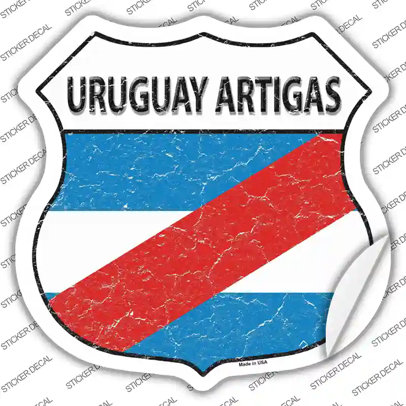 Uruguay Artigas Flag Novelty Highway Shield Sticker Decal