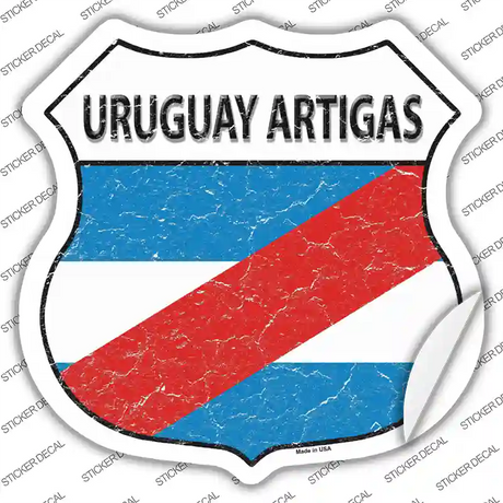 Uruguay Artigas Flag Novelty Highway Shield Sticker Decal