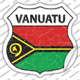 Vanuatu Flag Novelty Highway Shield Sticker Decal
