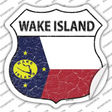 Wake Island Flag Novelty Highway Shield Sticker Decal