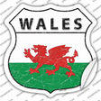 Wales Flag Novelty Highway Shield Sticker Decal