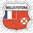 Wallis Futuna Flag Novelty Highway Shield Sticker Decal