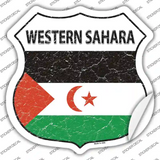 Western Sahara Flag Novelty Highway Shield Sticker Decal
