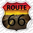 Route 66 Sunset Novelty Highway Shield Sticker Decal