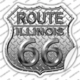 Route 66 Diamond Illinois Novelty Highway Shield Sticker Decal