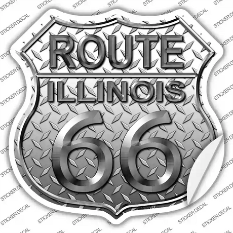 Route 66 Diamond Illinois Novelty Highway Shield Sticker Decal
