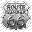 Route 66 Diamond Kansas Novelty Highway Shield Sticker Decal