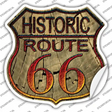 Historic Route 66 Wood Novelty Highway Shield Sticker Decal