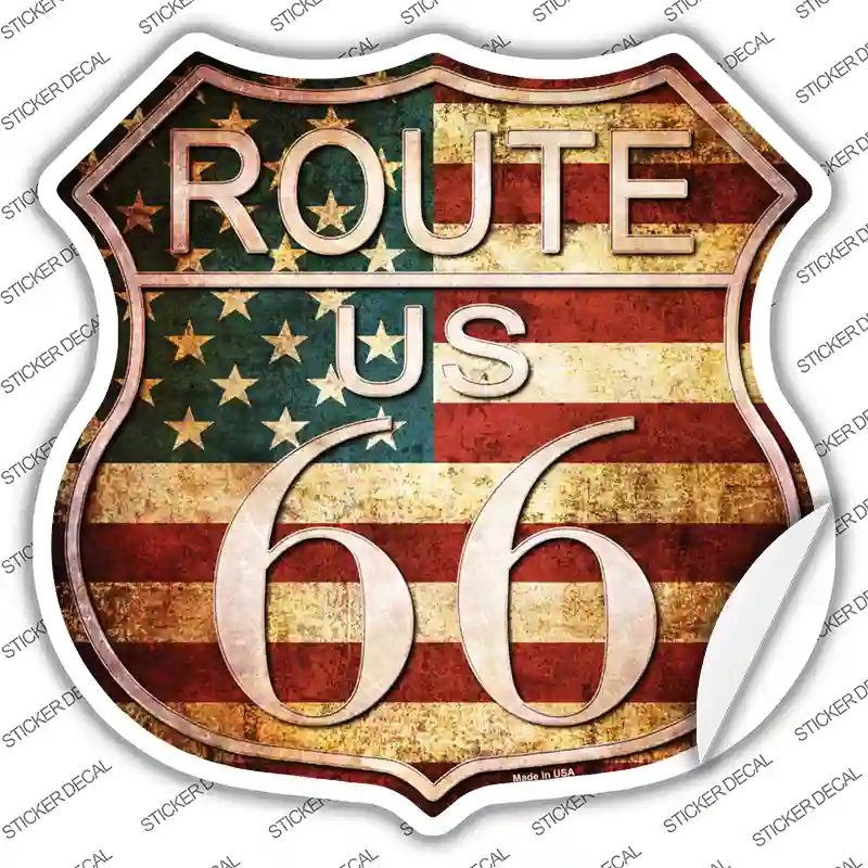 Route 66 American Vintage Novelty Highway Shield Sticker Decal