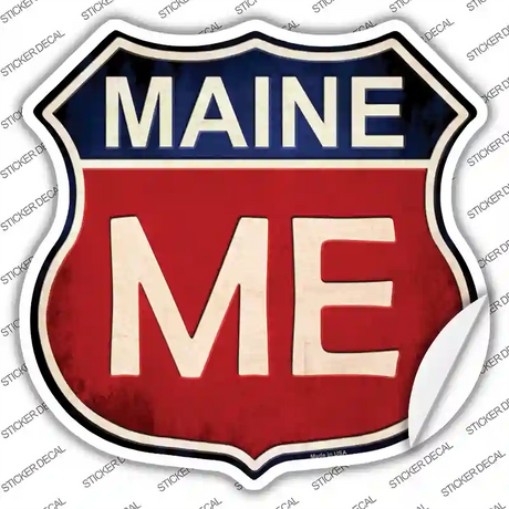 Maine Novelty Highway Shield Sticker Decal
