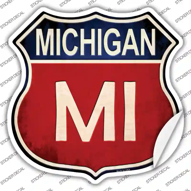 Michigan Novelty Highway Shield Sticker Decal