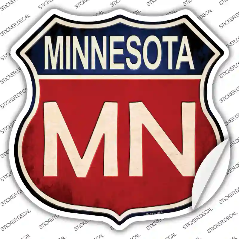 Minnesota Novelty Highway Shield Sticker Decal