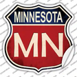 Minnesota Novelty Highway Shield Sticker Decal