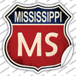 Mississippi Novelty Highway Shield Sticker Decal